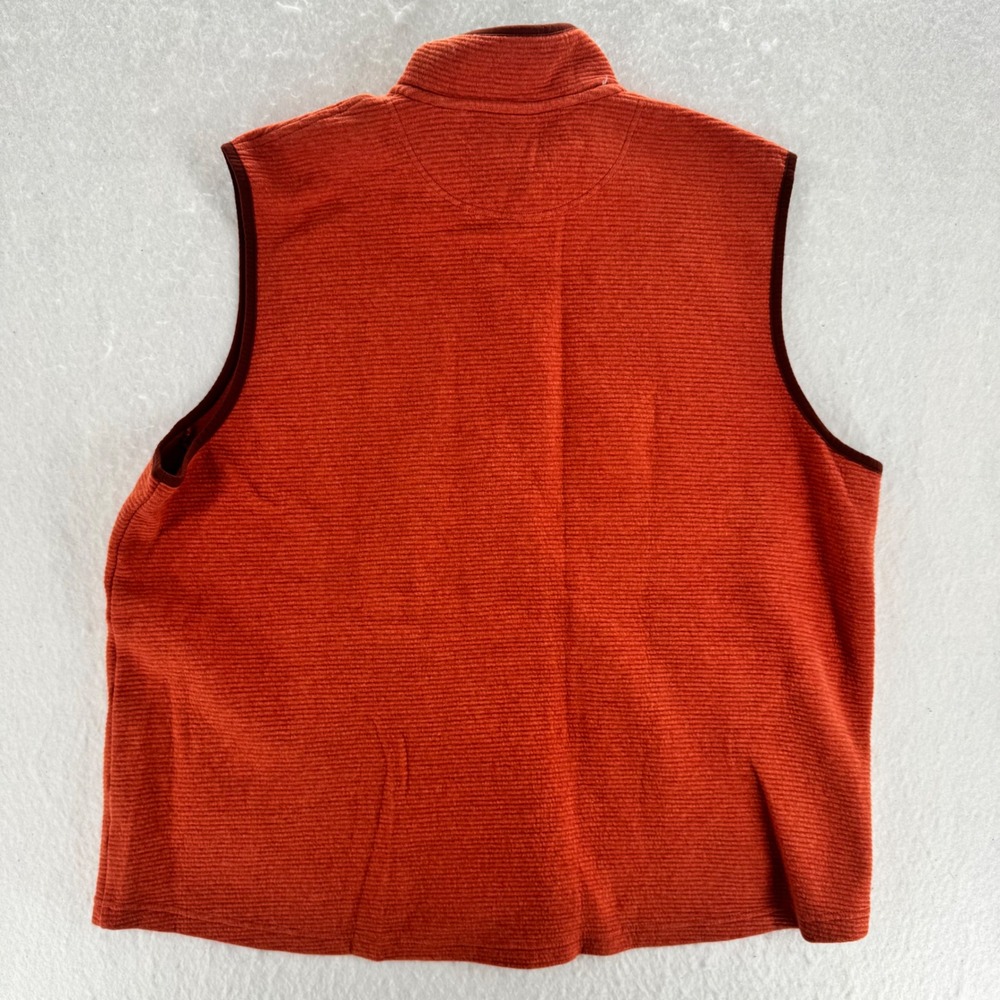 L.L. Bean - Fleece Vest Ribbed Full Zip 521644 - Orange - XXL - Mens - Picture 2 of 8